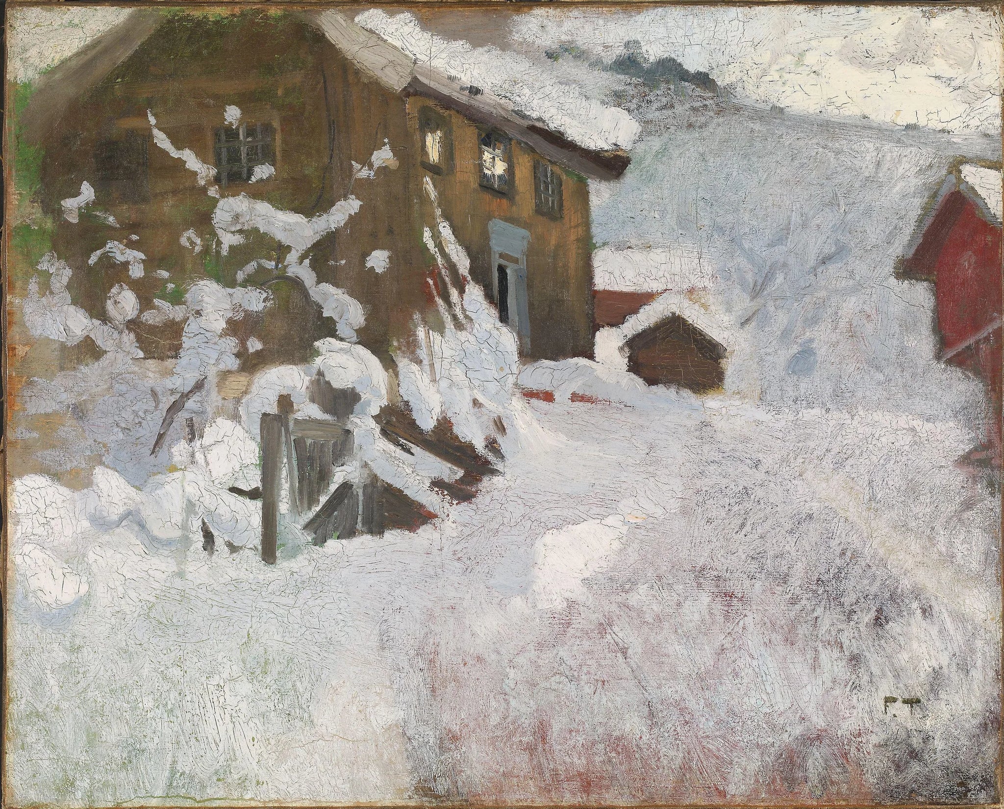 Hiver norvégien - Frits Thaulow image 1 tableau peint à l’huile sur toile