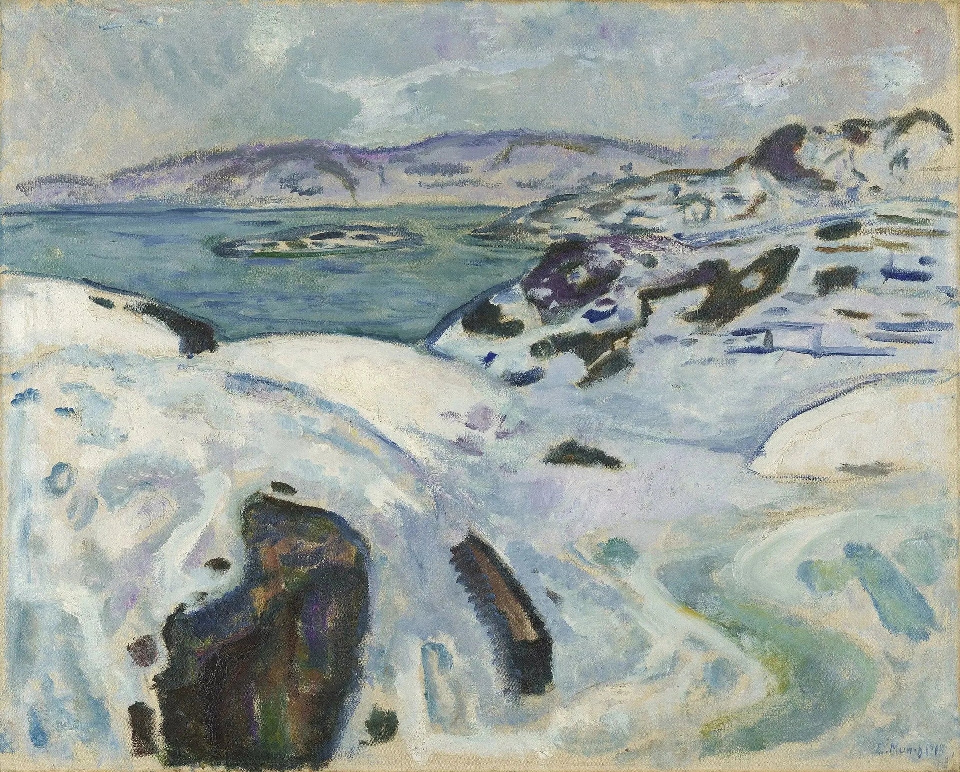 Hiver sur la côte - Edvard Munch image 1 tableau peint à l’huile sur toile