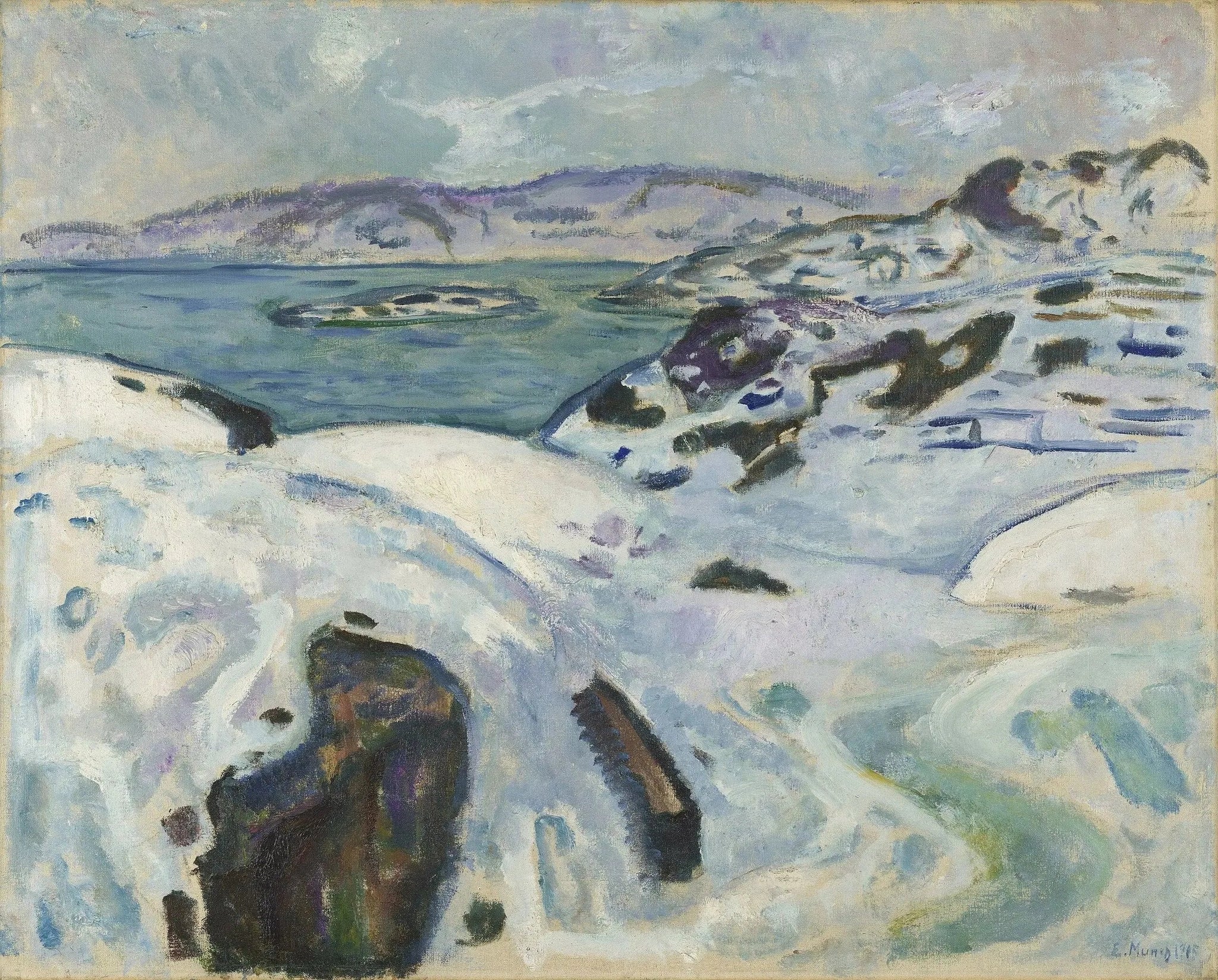 Hiver sur la côte - Edvard Munch image 1 tableau peint à l’huile sur toile
