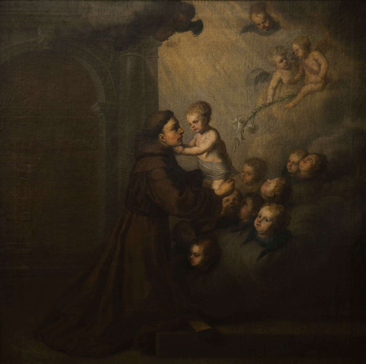 Hl. Antonius von Padua mit Christuskind - Joachim von Sandrart image 1 reproduction d’œuvre d’art à l’huile