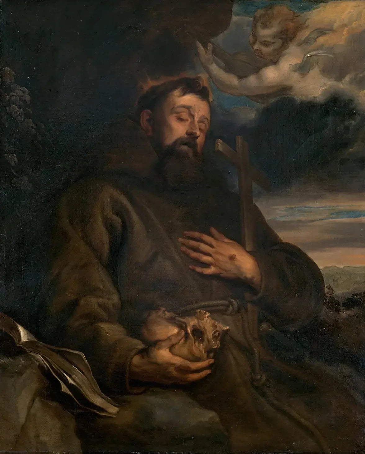 Hl. Franziskus in Ekstase - Antoine van Dyck image 1 reproduction de peinture à l’huile