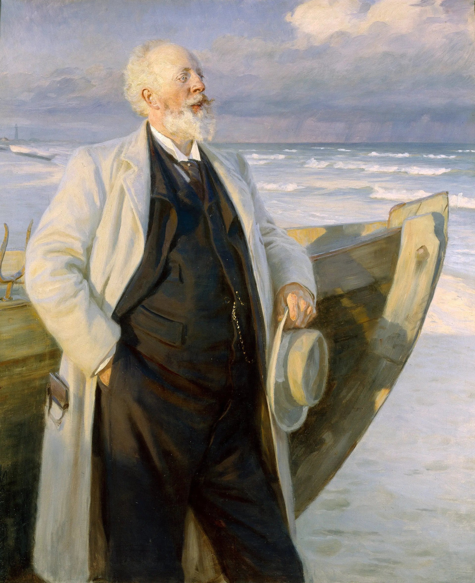 Holger Drachmann - Peder Severin Krøyer image 1 copie peinte à la main à l’huile