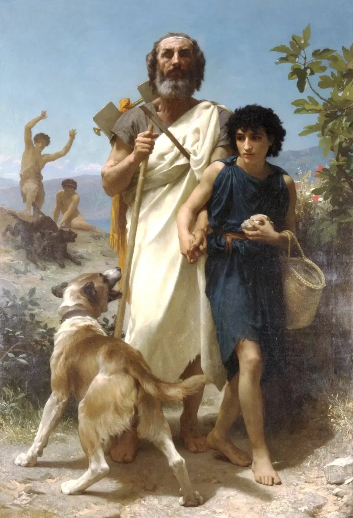 Homère et son guide - Bouguereau image 1 reproduction réalisée par Alpha Reproduction