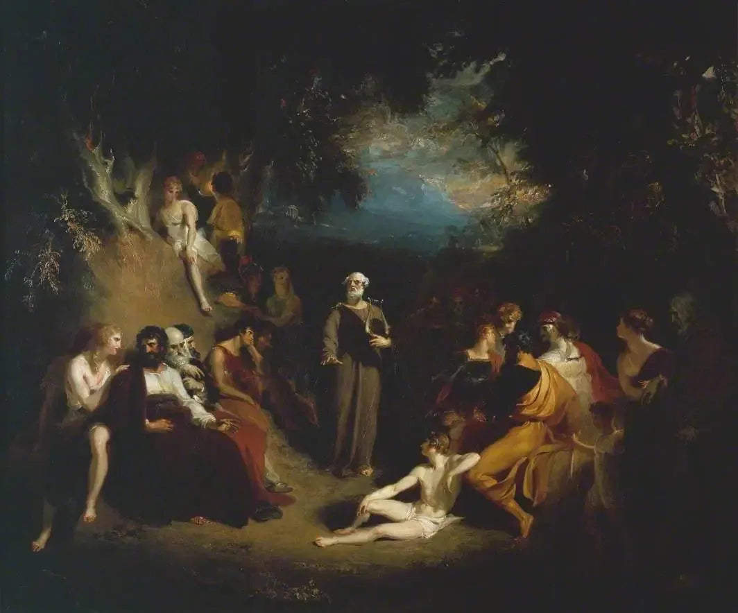 Homère récitant ses poèmes - Thomas Lawrence image 1 reproduction artisanale de tableau