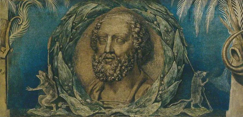 Homère - William Blake image 1 copie de tableau peinte à la main