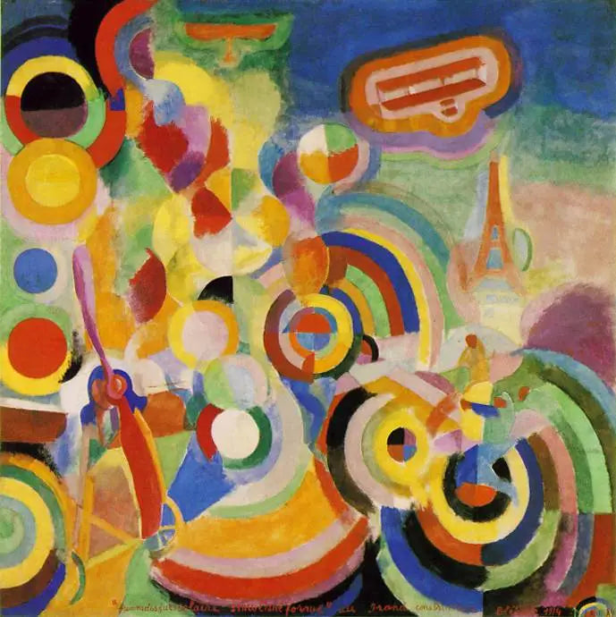 Hommage à Blériot - Robert Delaunay image 1 copie de tableau peinte à la main