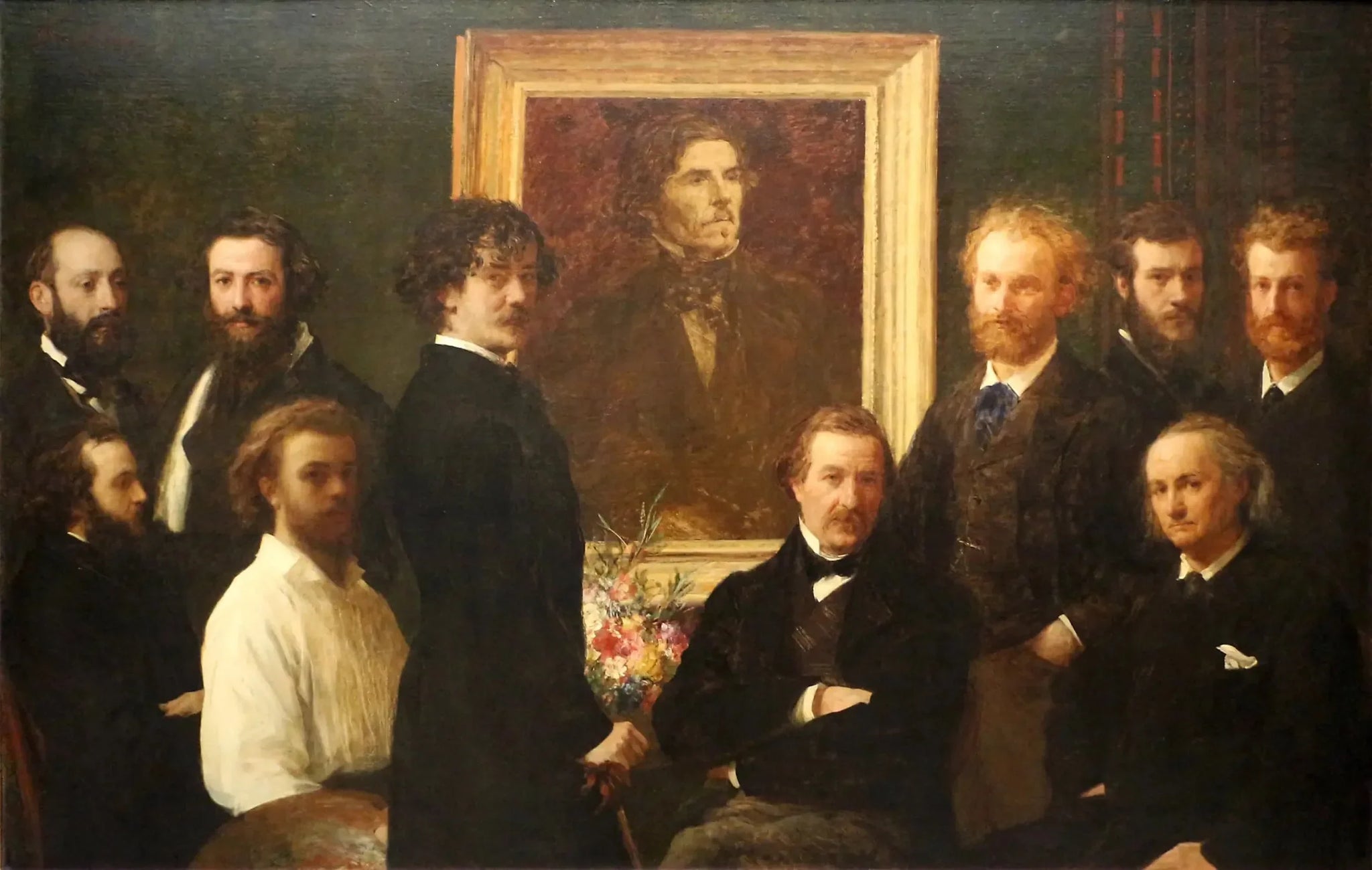Hommage à Delacroix - Henri Fantin-Latour image 1 tableau peint à l’huile sur toile