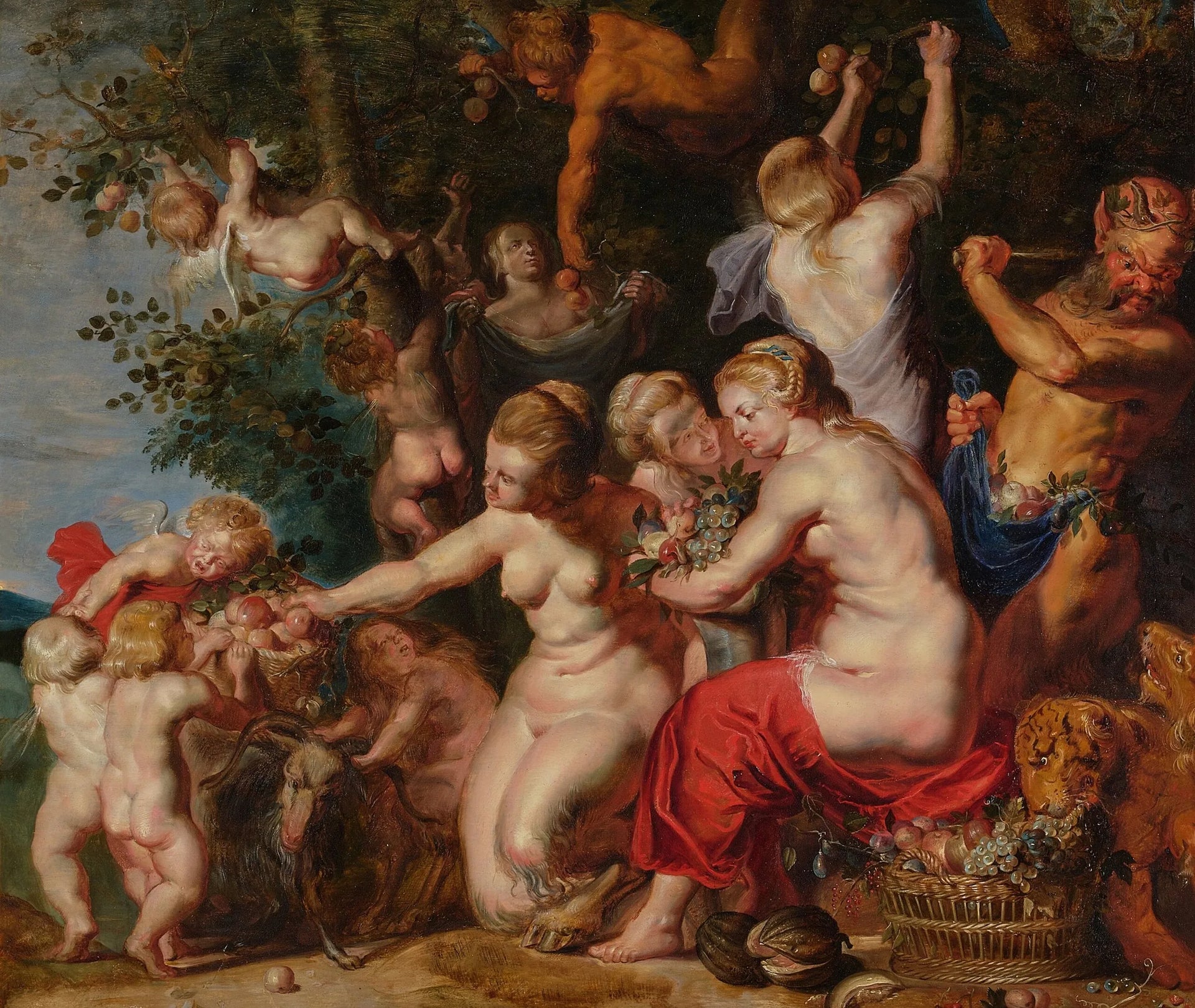 Hommage à Pomona - Jacob Jordaens image 1 reproduction de peinture à l’huile
