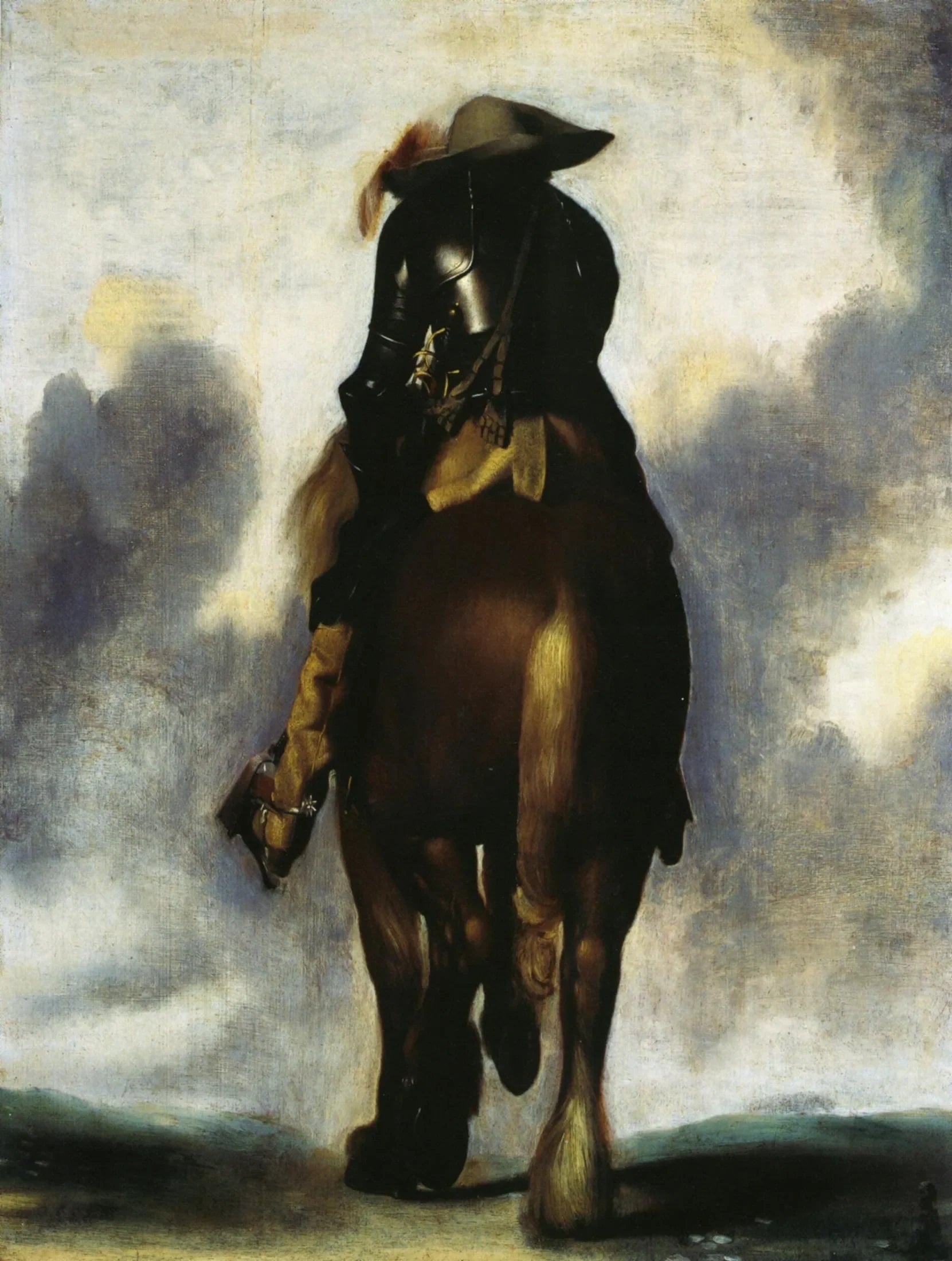 Homme à cheval vu de dos - Gerard ter Borch image 1 reproduction réalisée par Alpha Reproduction