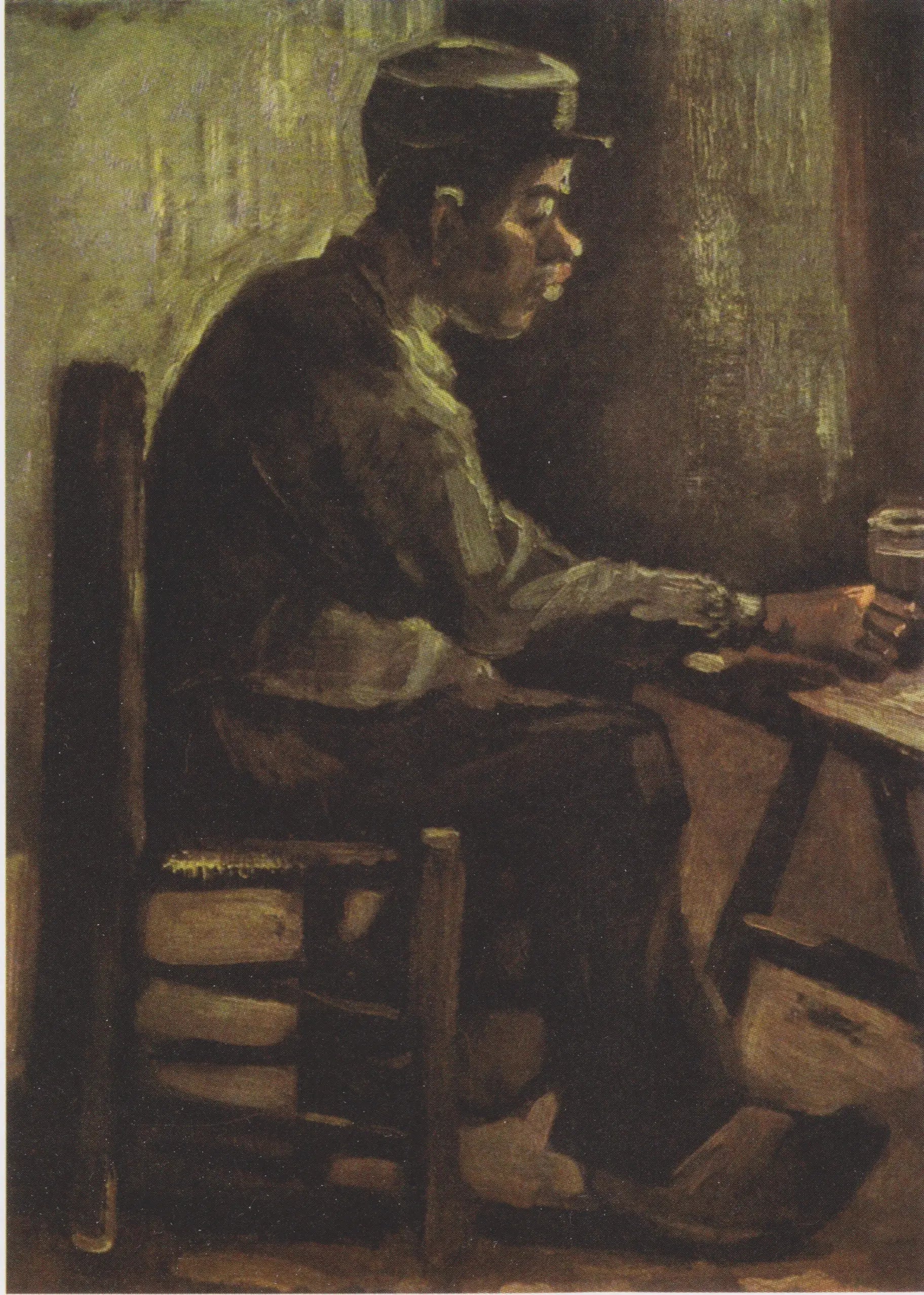 Homme à une table - Vincent van Gogh image 1 reproduction d’œuvre d’art à l’huile