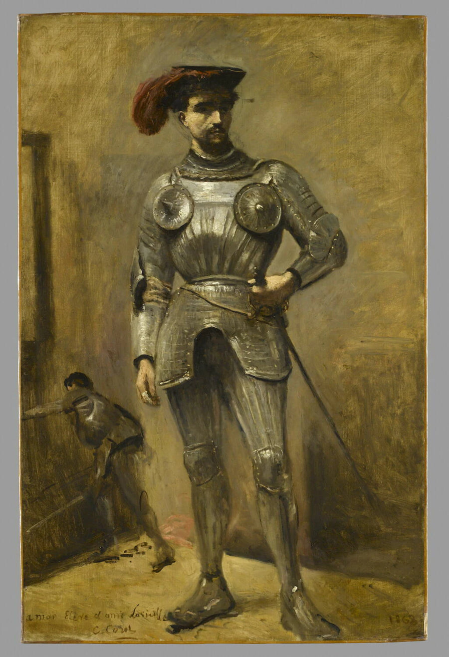 L'homme à l'armure, dit aussi Le chevalier - Jean-Baptiste Camille Corot