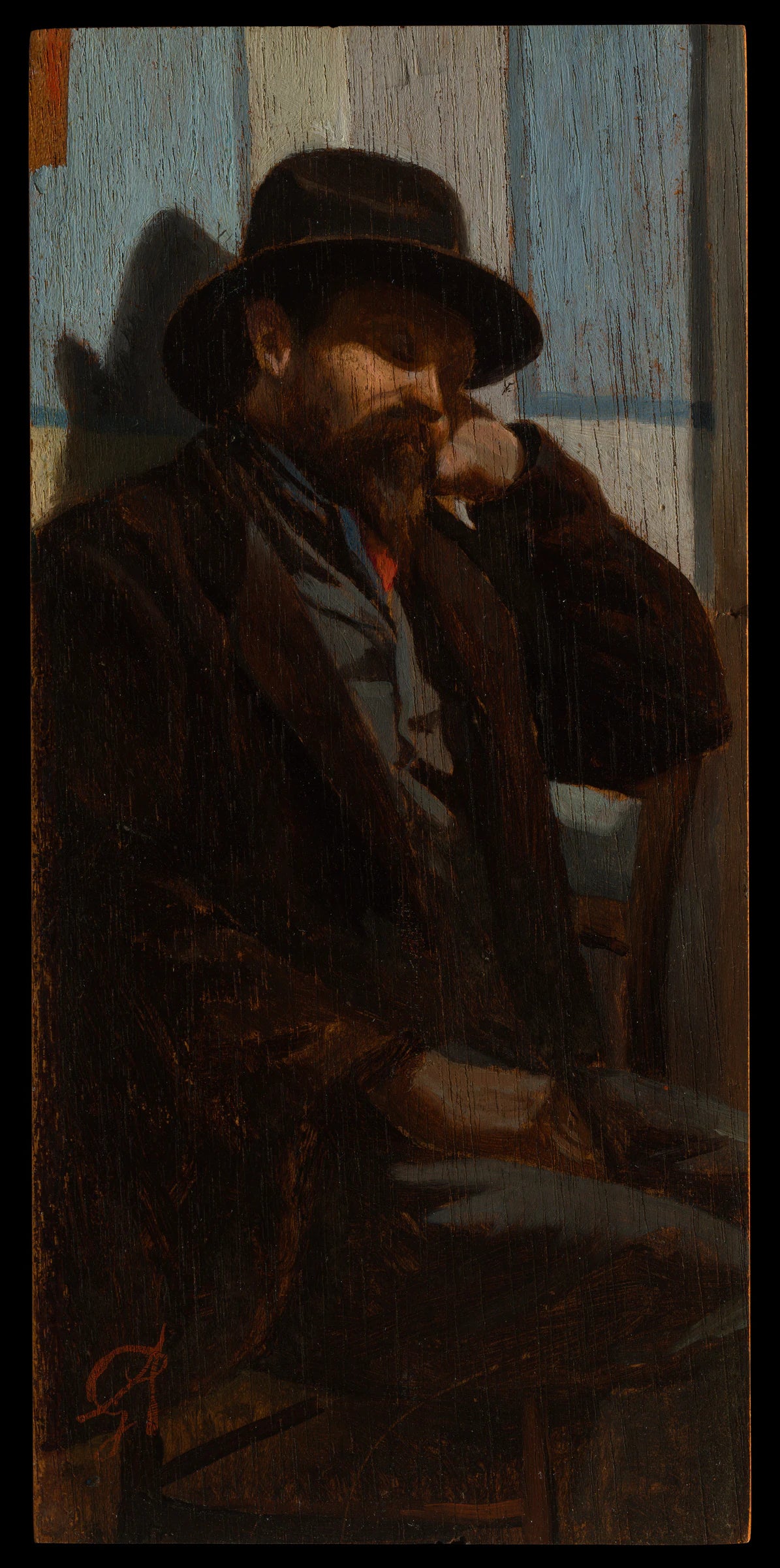 Un homme assis et endormi - Giuseppe Abbati