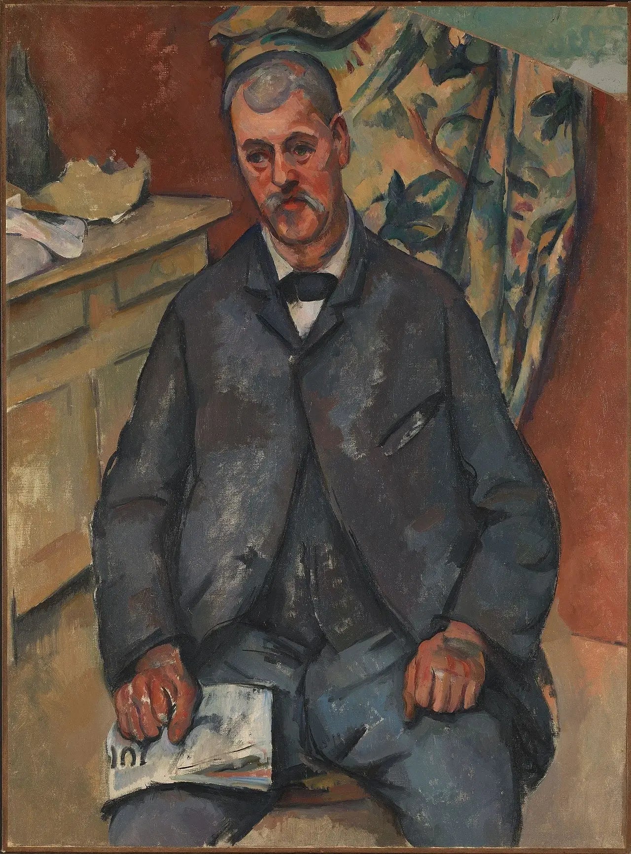 Homme assis - Paul Cézanne image 1 reproduction de peinture à l’huile