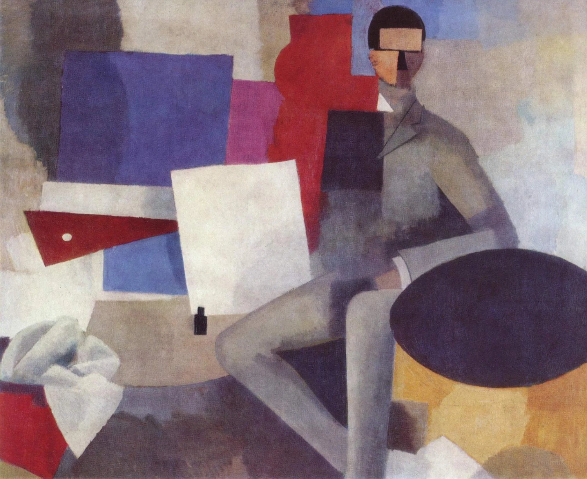 Homme assis - Roger de La Fresnaye image 1 reproduction artisanale de tableau