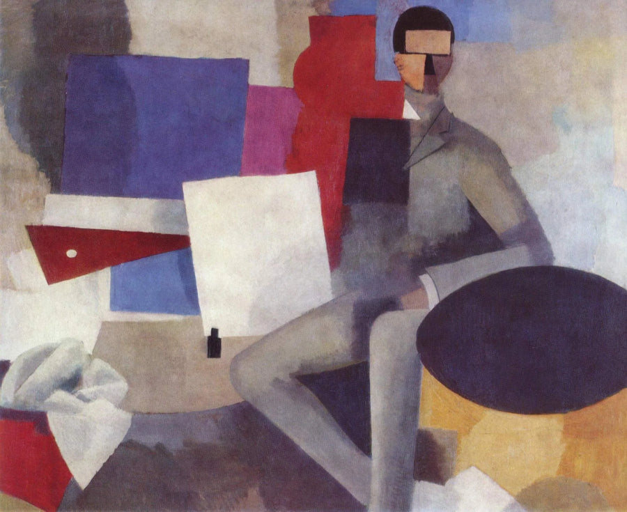 Homme assis - Roger de La Fresnaye image 1 reproduction artisanale de tableau