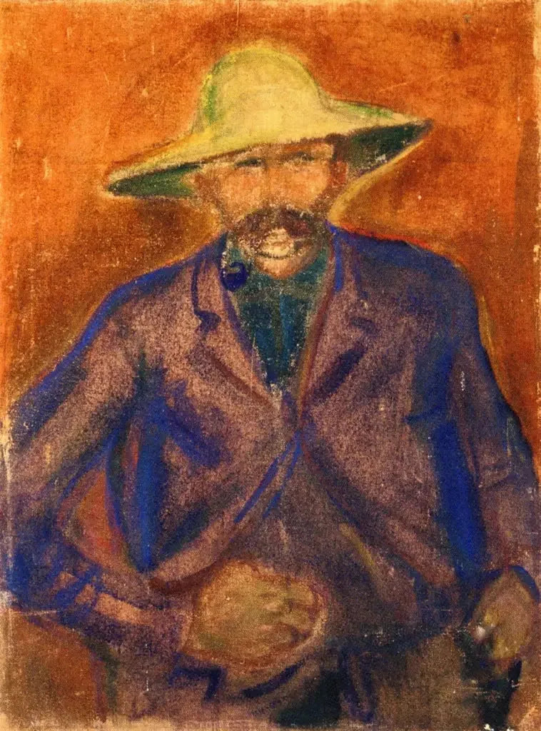 Homme au chapeau de paille - Edvard Munch