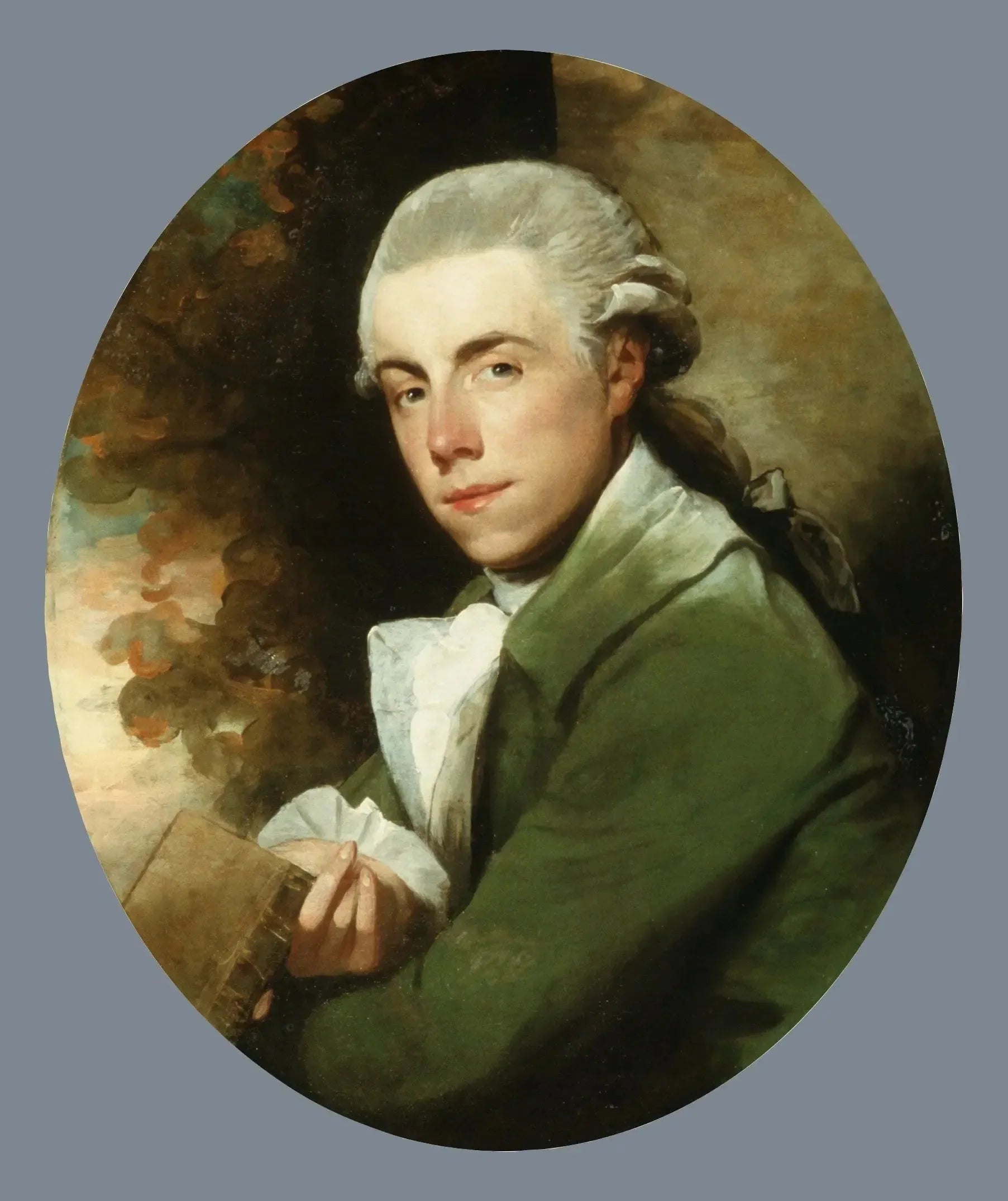 Homme au manteau vert - Gilbert Stuart image 1 copie de tableau peinte à la main