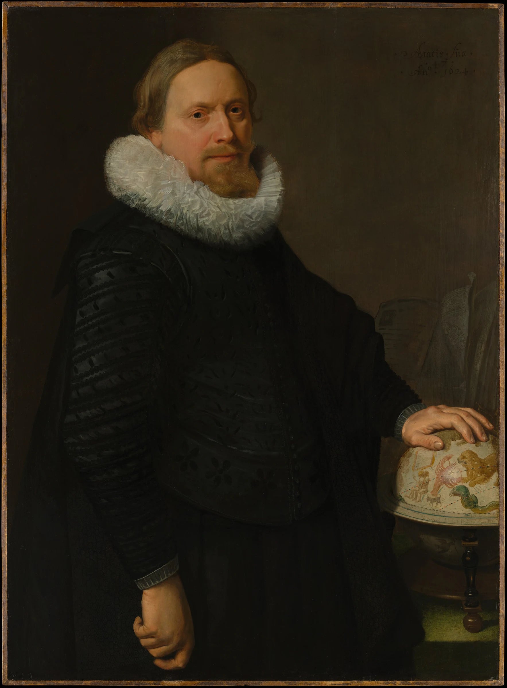 Homme avec un globe céleste - Nicolaes Eliasz Pickenoy