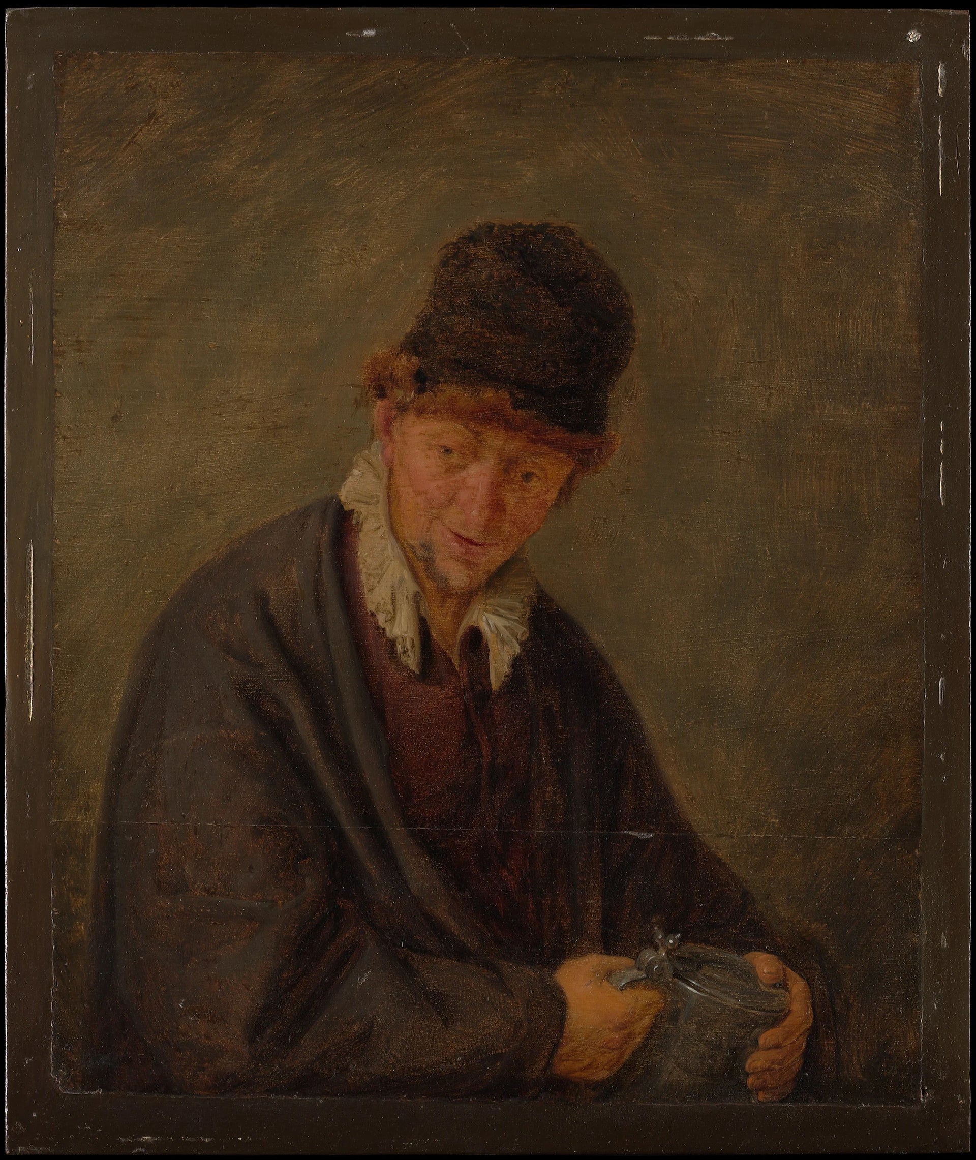 Homme avec un tankard - Adriaen van Ostade