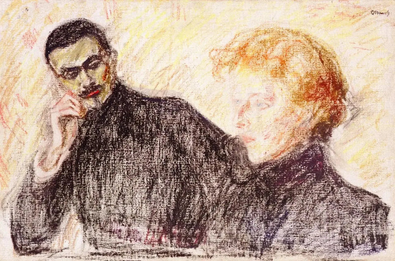 Homme brun et Femme rousse - Edvard Munch