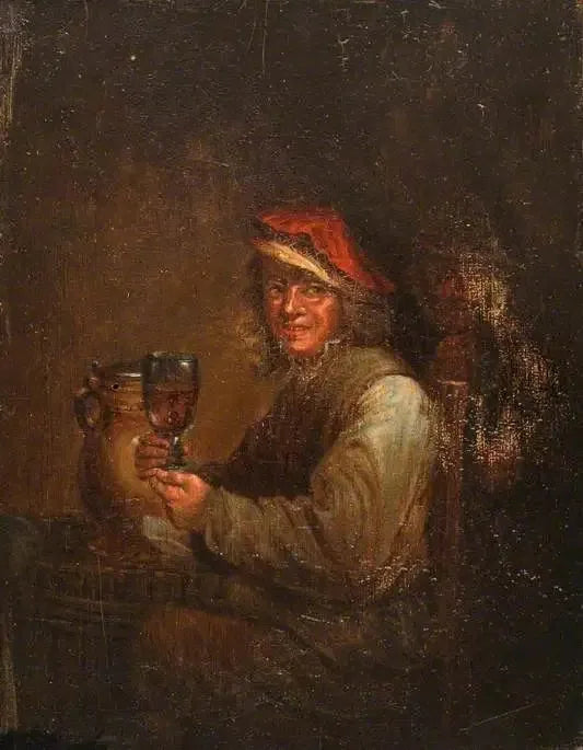 Homme buvant - David Teniers le Jeune image 1 copie de tableau peinte à la main