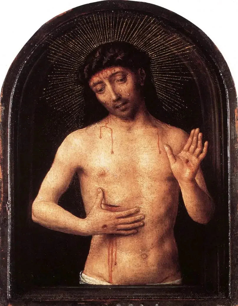 Homme de douleur - Hans Memling image 1 reproduction d’œuvre d’art à l’huile