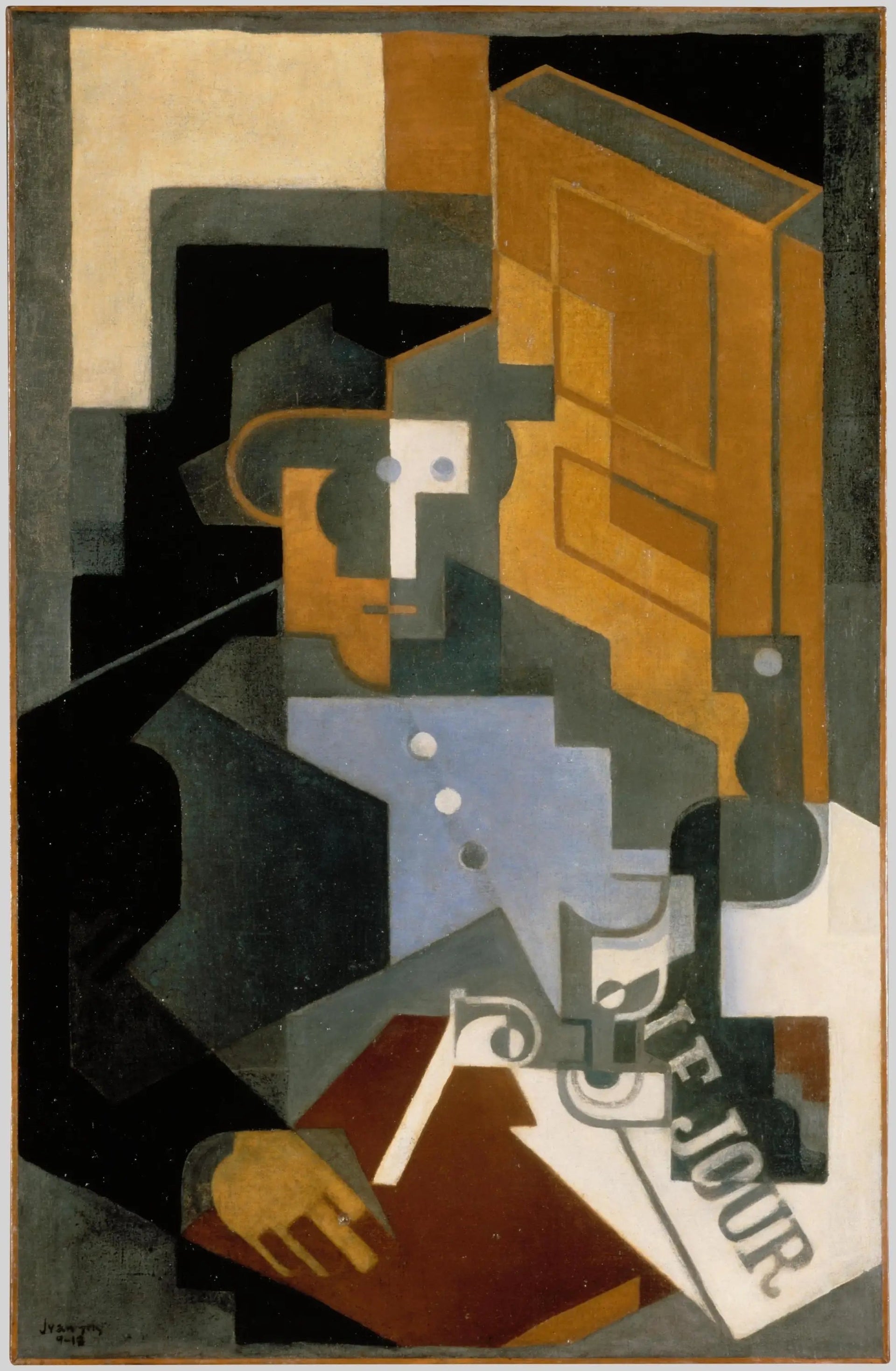 Homme de Touraine - Juan Gris image 1 copie peinte à la main à l’huile