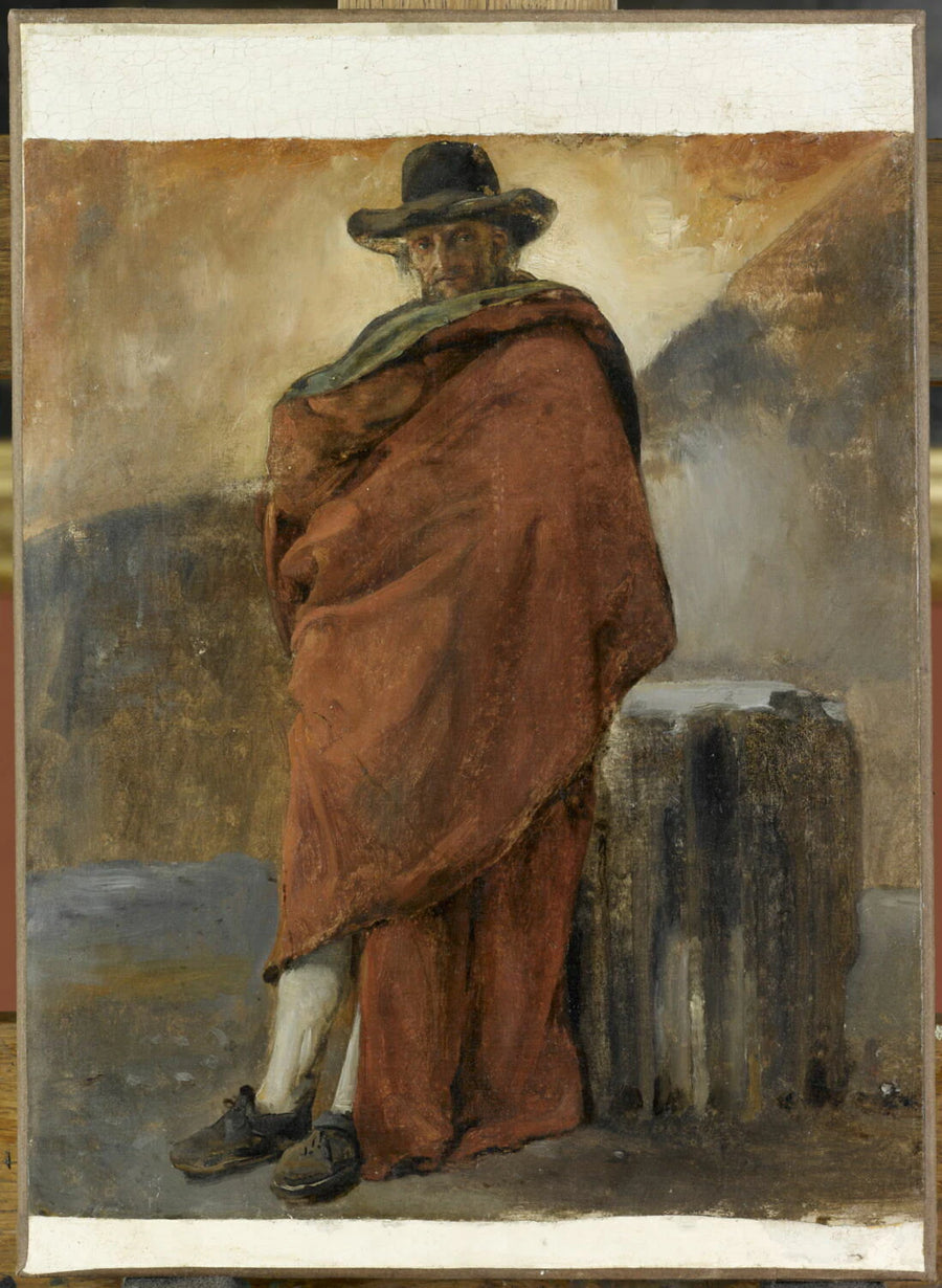 Homme drapé en rouge, habitant de Frascati - Achille Etna Michallon
