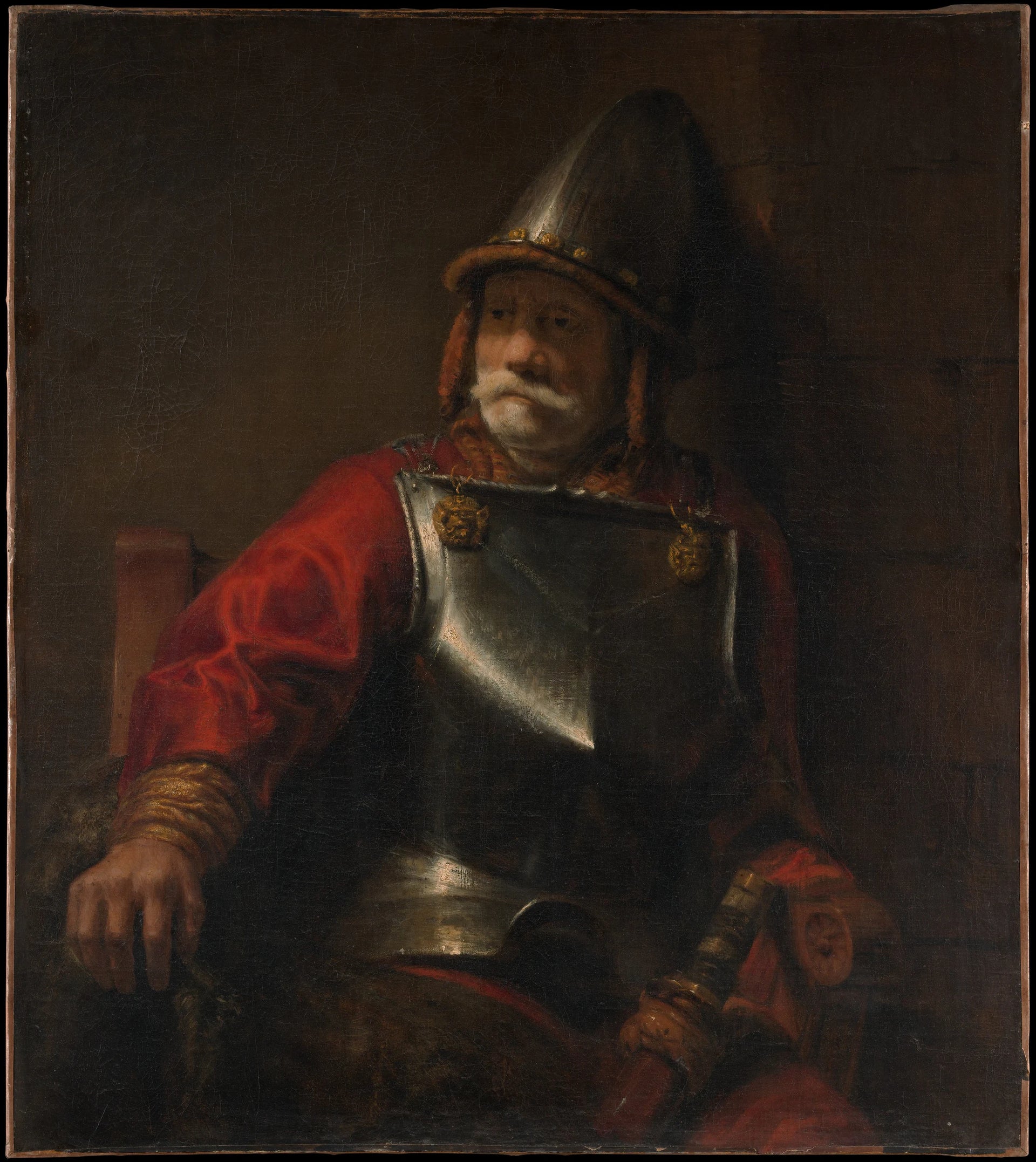 Homme en armure (Mars ?) - Rembrandt