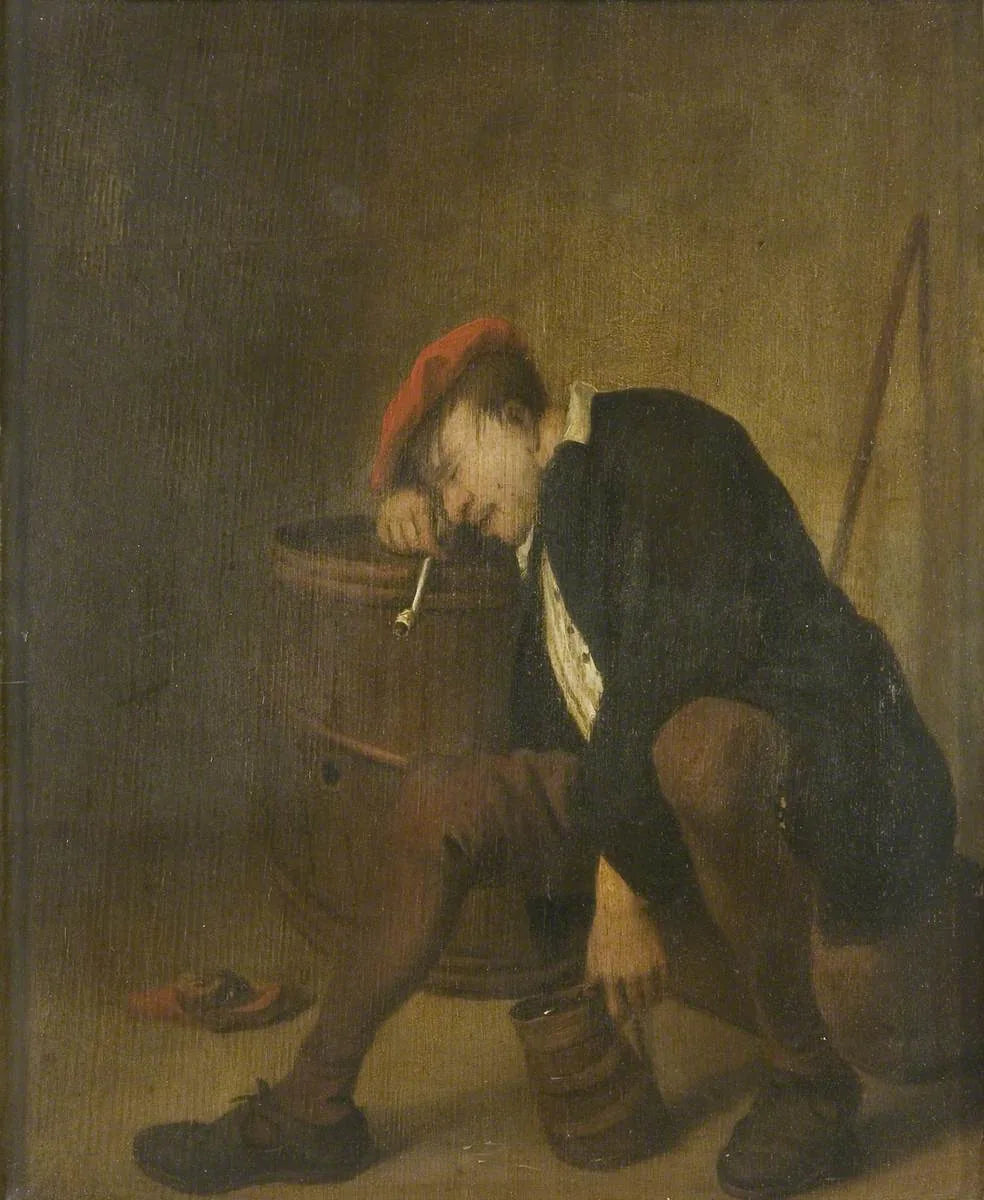 Homme endormi - Jan Steen image 1 reproduction artisanale de tableau