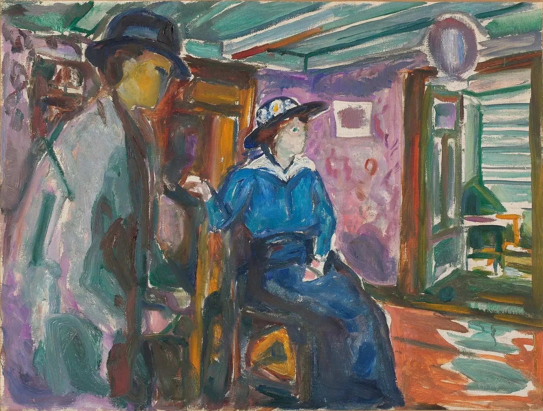 Homme et Femme - Edvard Munch image 1 reproduction d’œuvre d’art à l’huile