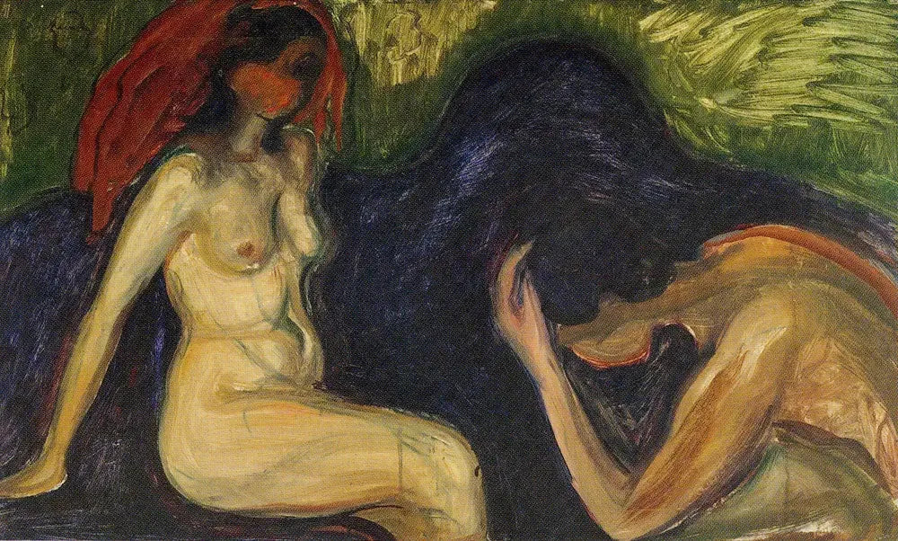Homme et Femme - Edvard Munch image 1 tableau peint à l’huile sur toile