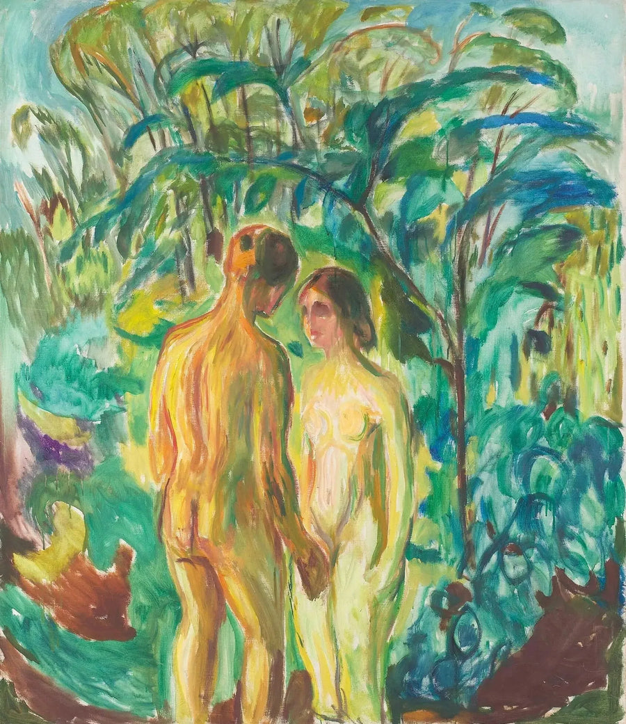 Homme et Femme nus dans les bois - Edvard Munch