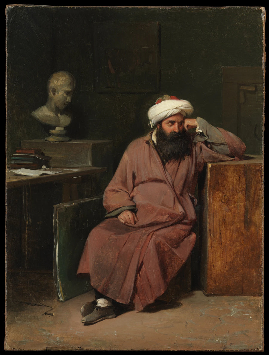 Un homme du Moyen-Orient dans l'atelier de l'artiste - Auguste-Xavier Leprince