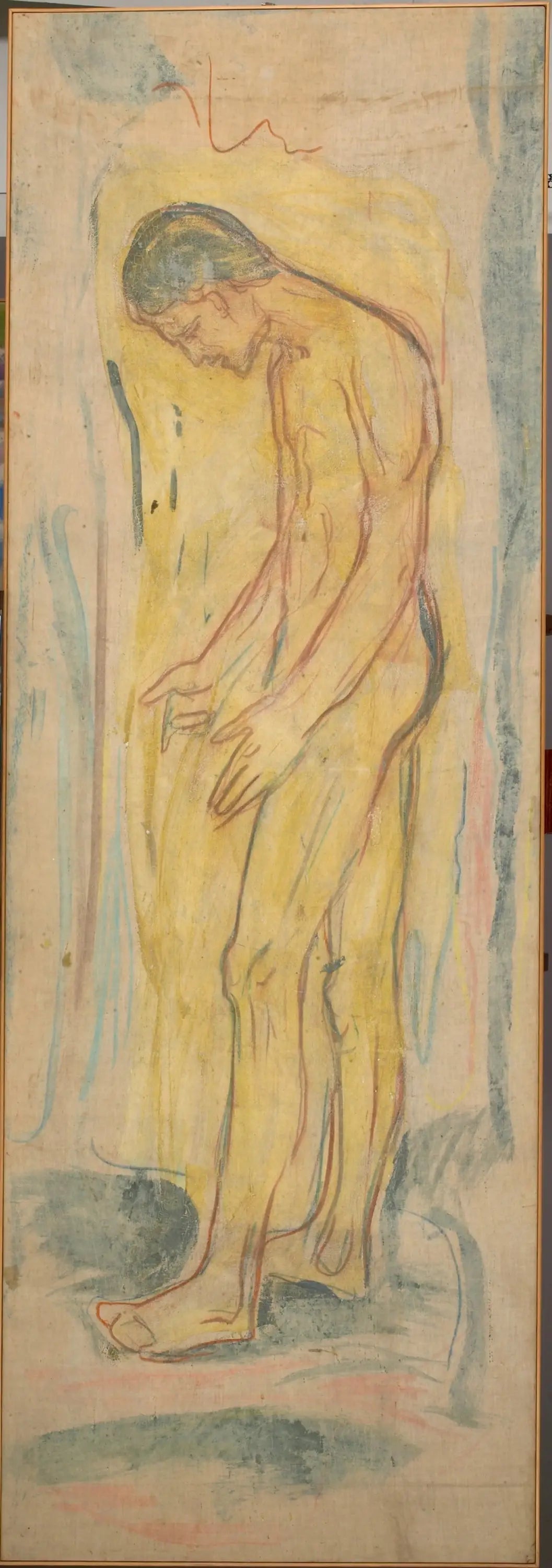 Homme nu debout. La SSource - Edvard Munch image 1 reproduction de peinture à l’huile