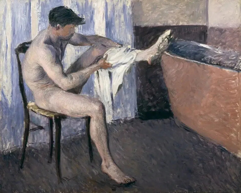 Homme s'essuyant la jambe - Gustave Caillebotte
