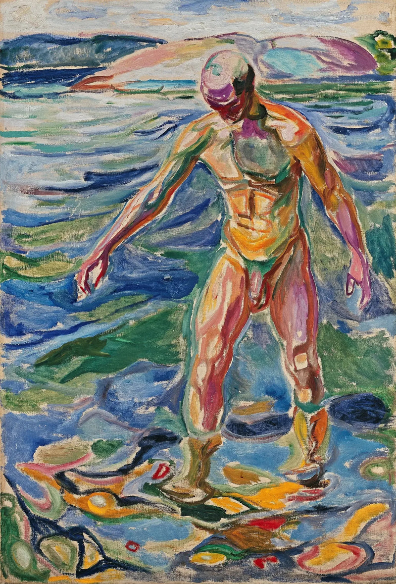 Homme se baignant - Edvard Munch