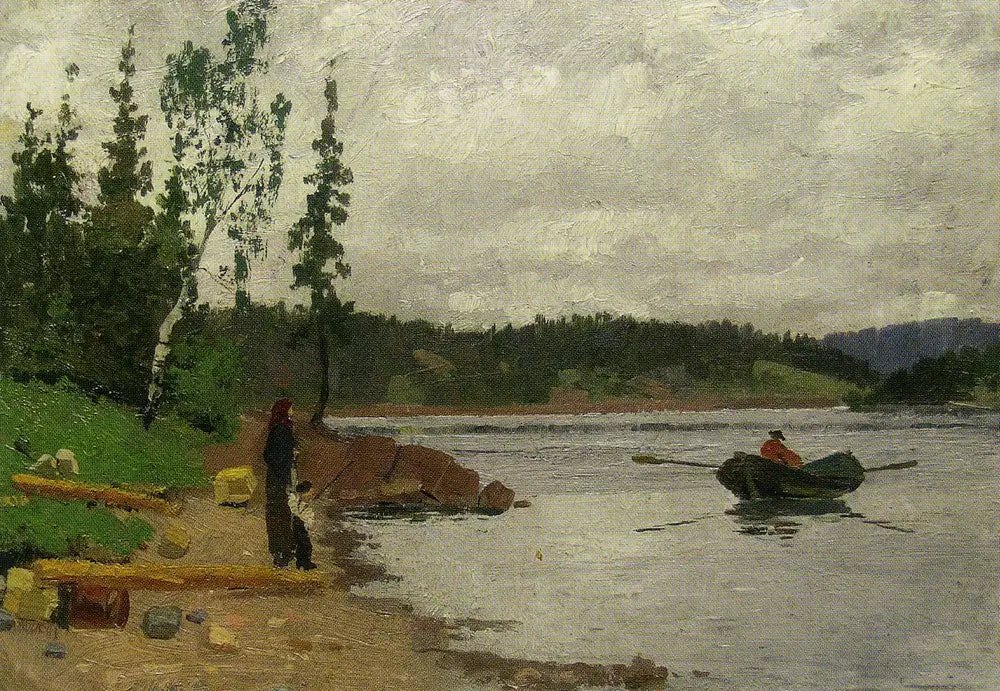 Homme se promenant vers la côte - Edvard Munch image 1 copie peinte à la main à l’huile