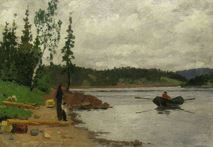 Homme se promenant vers la côte - Edvard Munch