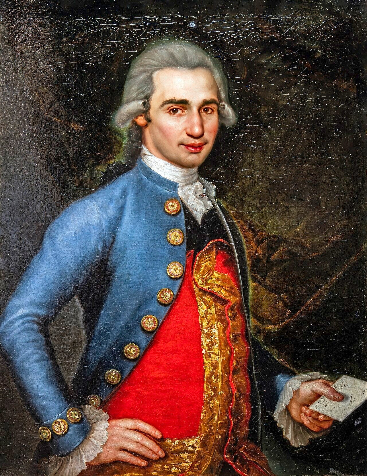Homme tenant une lettre - Francisco Bayeu image 1 reproduction de peinture à l’huile