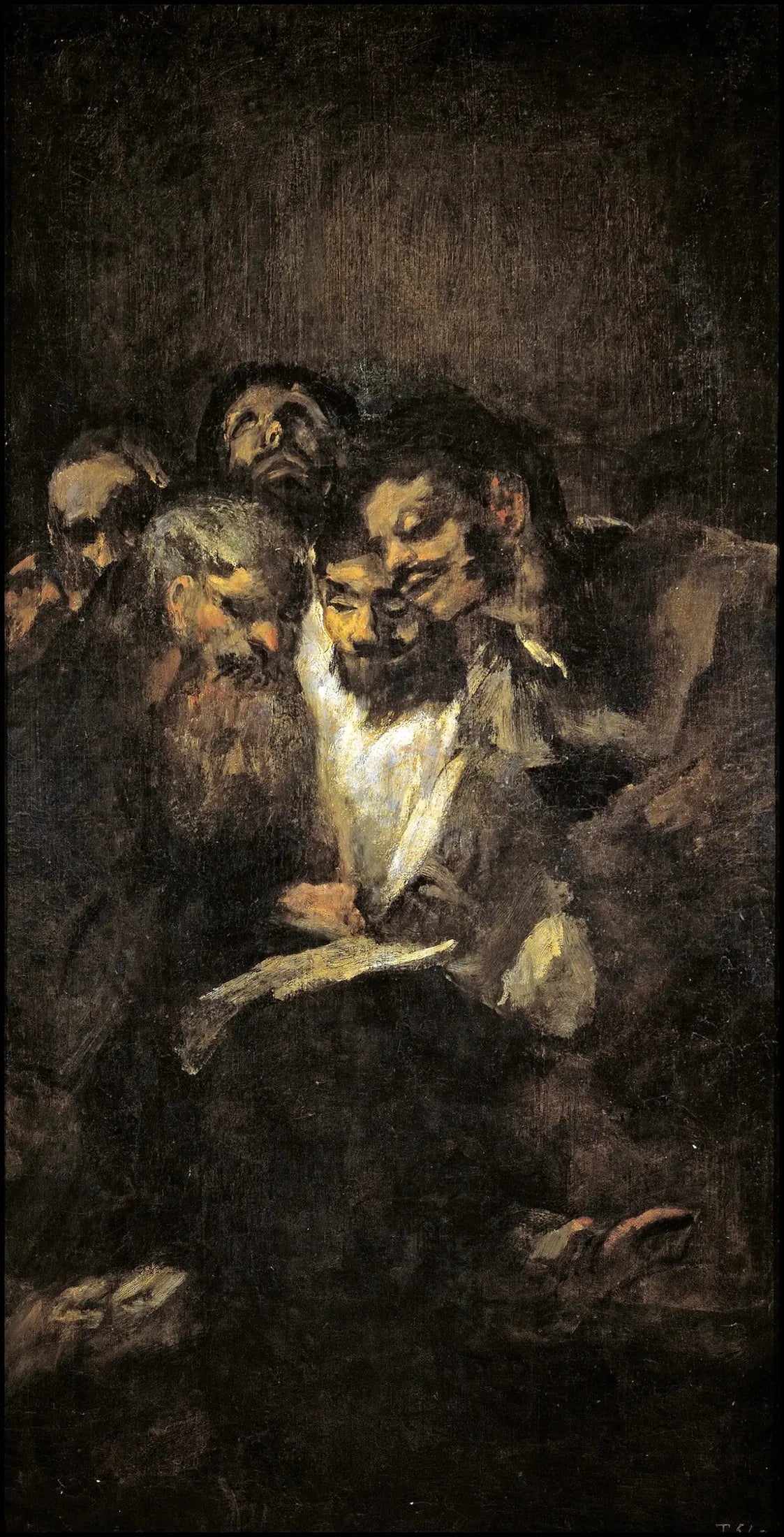 Hommes lisant - Francisco de Goya image 1 reproduction d’œuvre d’art à l’huile