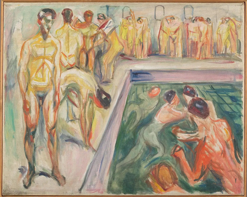 Hommes nus à la piscine - Edvard Munch