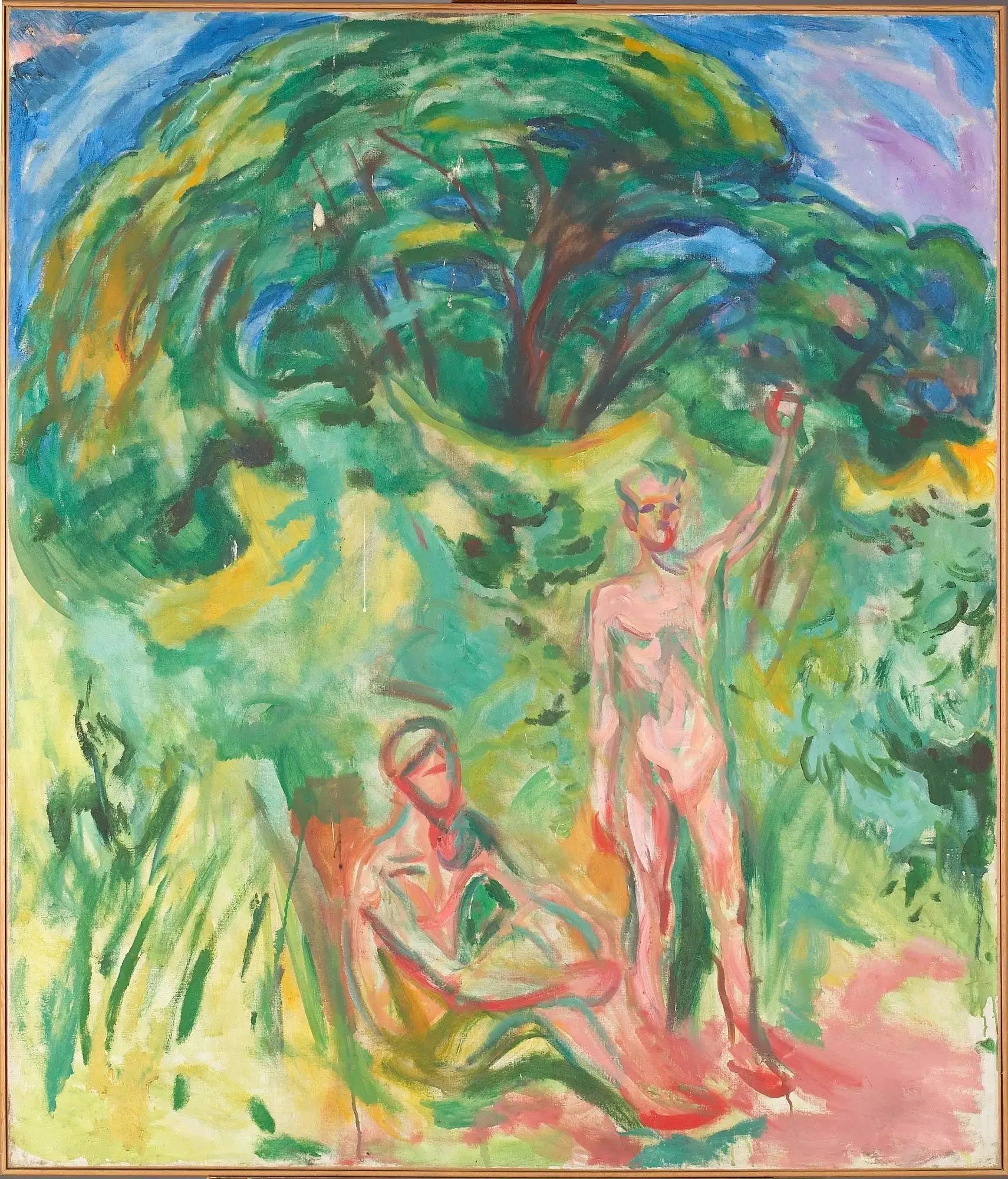 Hommes nus dans les bois - Edvard Munch image 1 tableau peint à l’huile sur toile