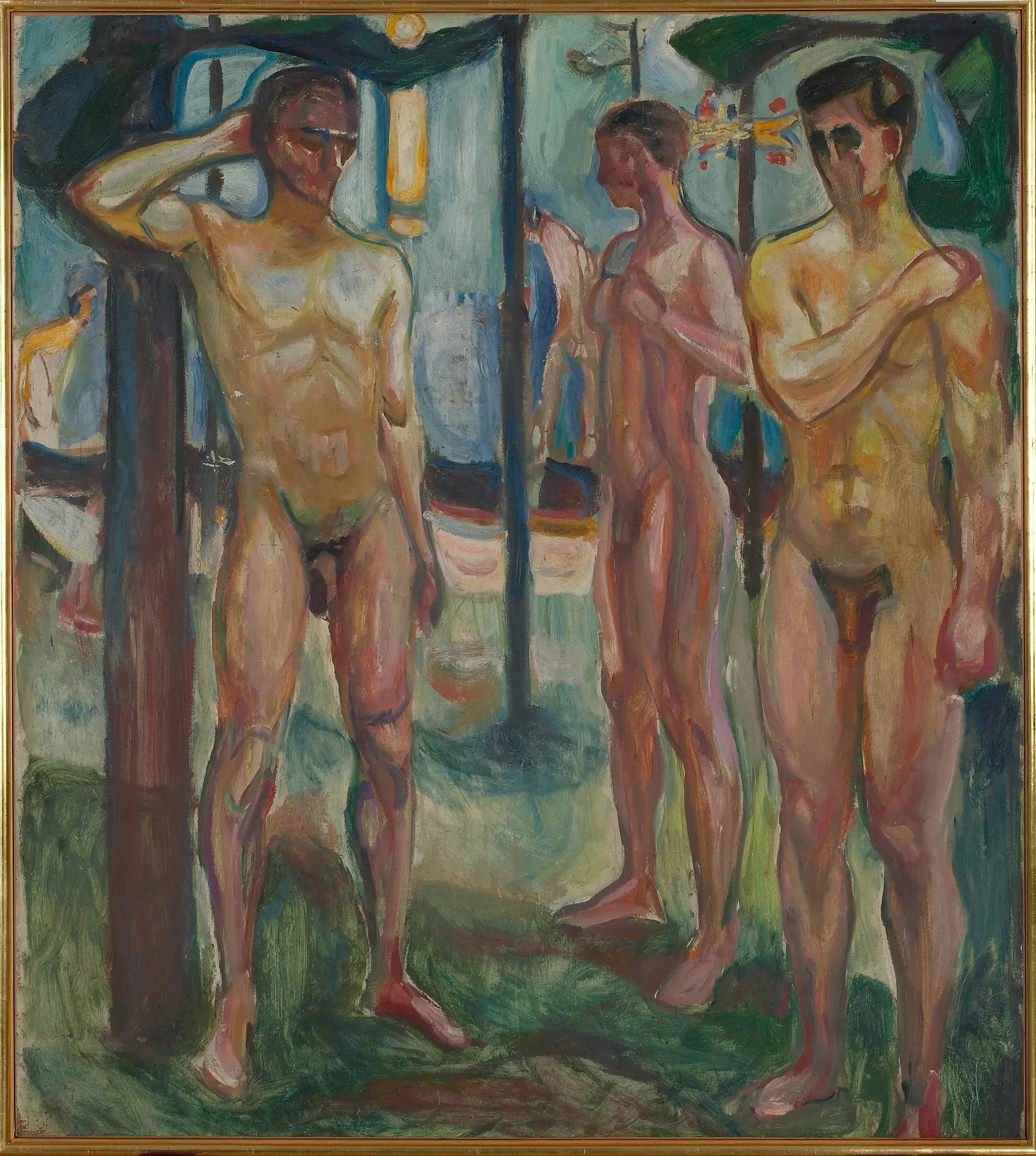 Hommes nus dans un paysage - Edvard Munch image 1 reproduction réalisée par Alpha Reproduction