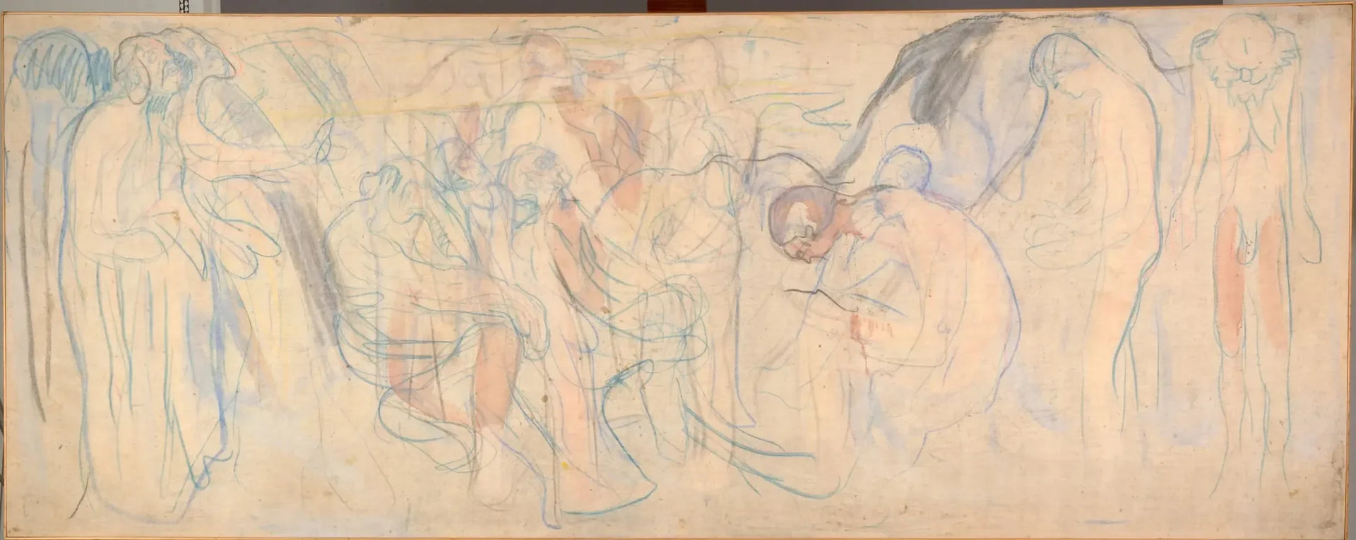 Hommes nus dans un paysage - Edvard Munch image 1 tableau peint à l’huile sur toile