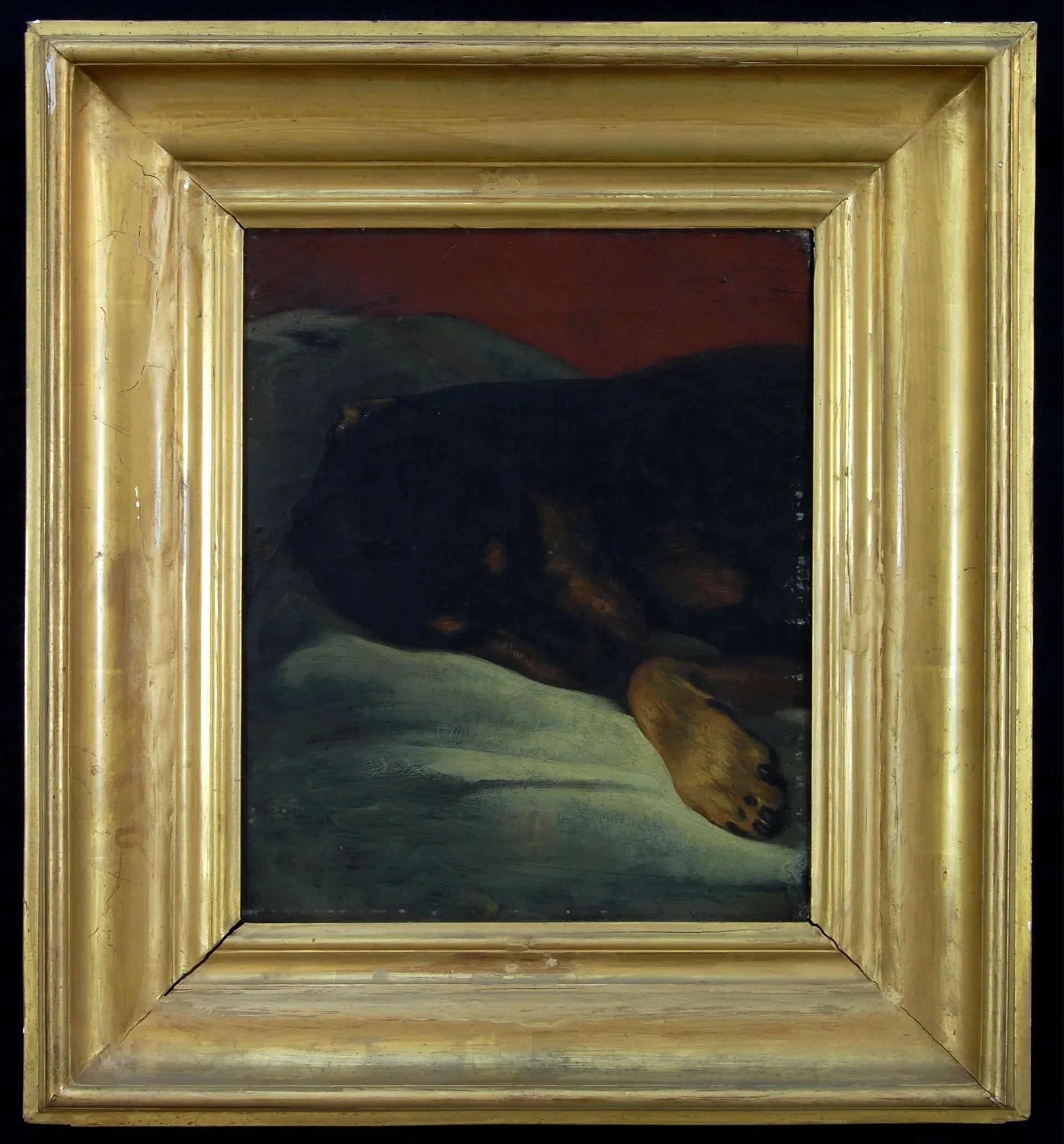Hondenstudie - Ary Scheffer image 1 reproduction artisanale de tableau