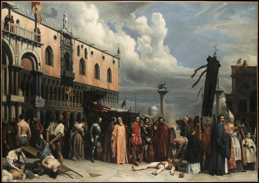 Honneurs funèbres rendus au Titien mort à Venise pendant la peste de 1576 - Alexandre Hesse