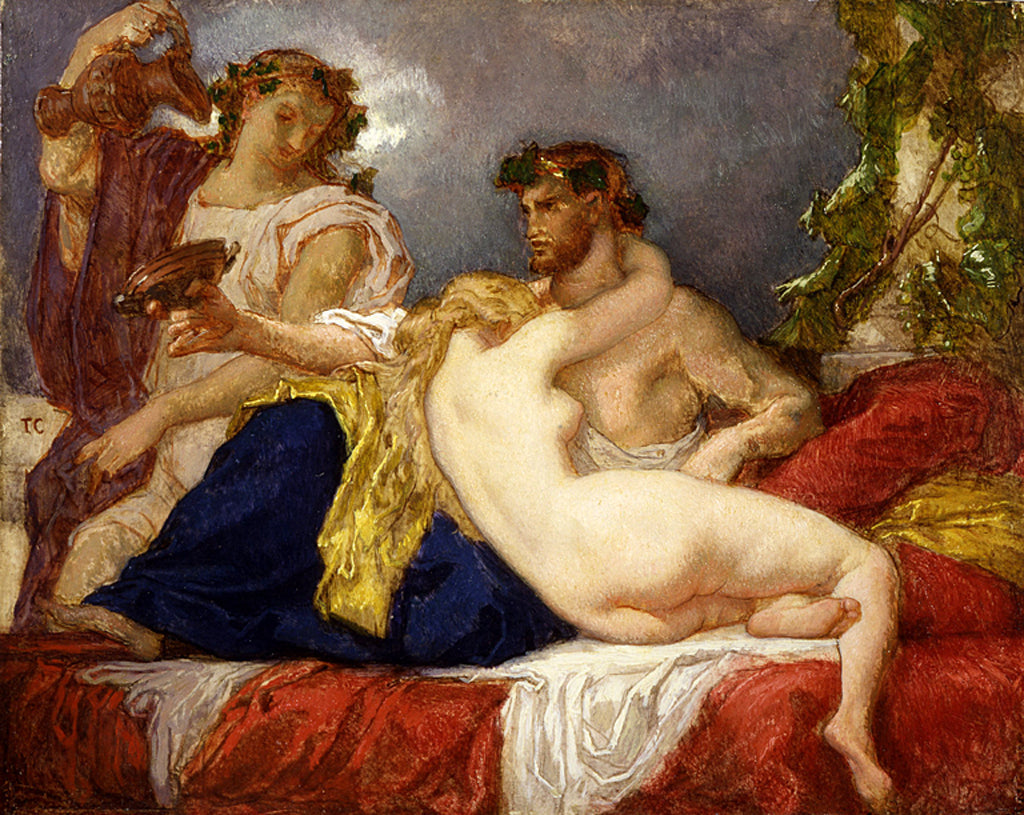Horace et Lydia - Thomas Couture image 1 tableau peint à l’huile sur toile