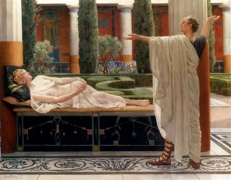 Horace et Lydie - John Collier image 1 copie de tableau peinte à la main