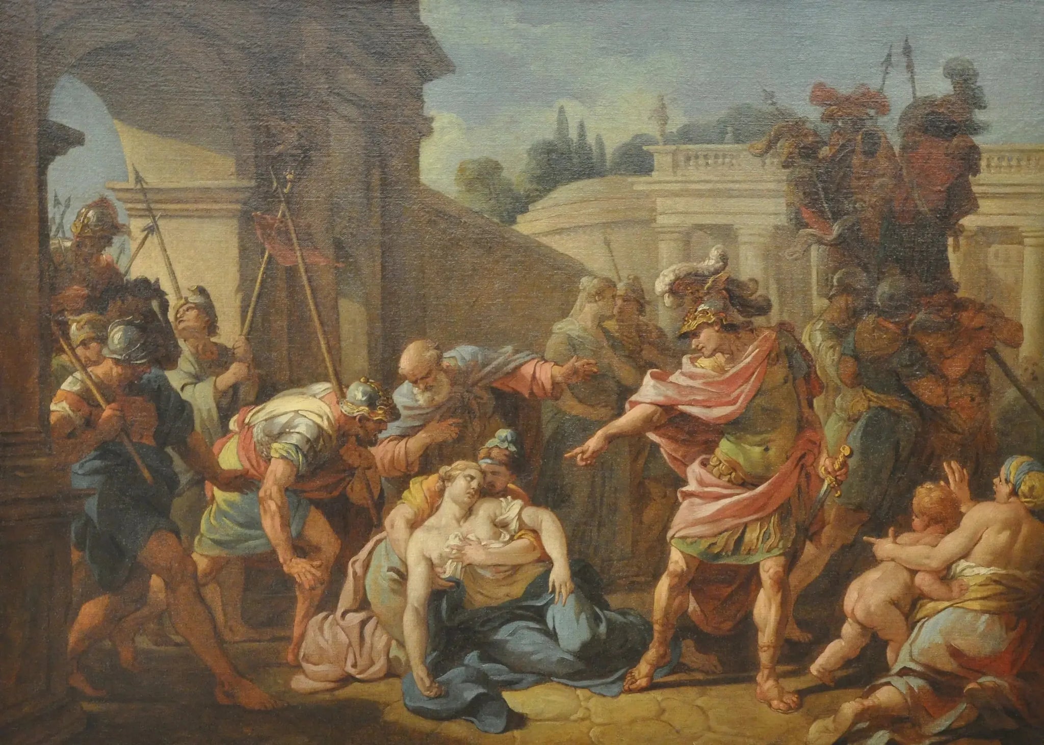 Horace vient de frapper sa sœur - Louis Jean François Lagrenée image 1 reproduction de peinture à l’huile